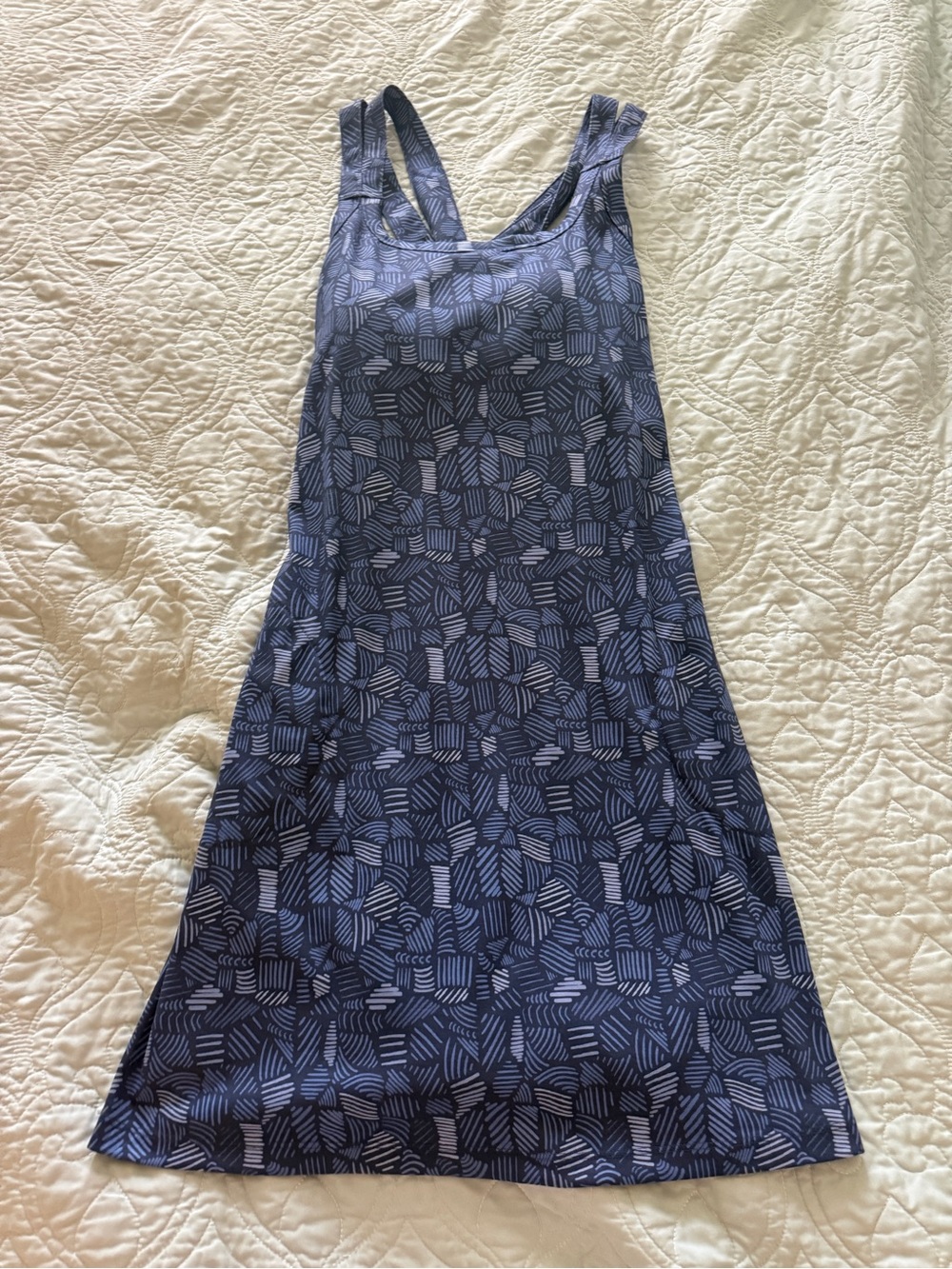 ZeroXposur Navy Patterned Midi Tank Dress